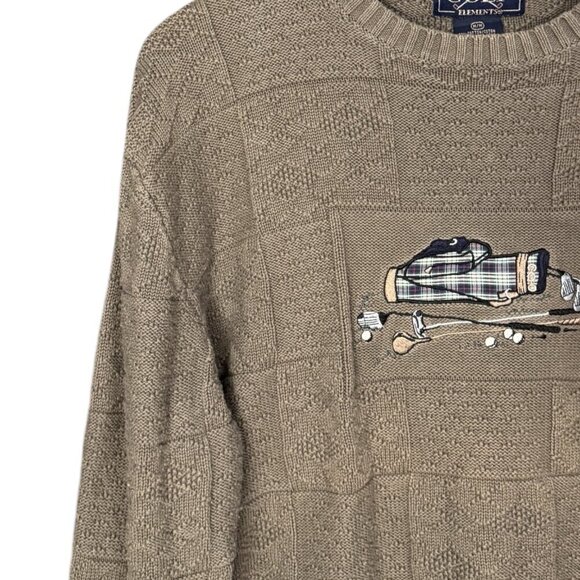 Vintage Northern Golf Elements Sweater Retro 90s Grandpa Knit - Picture 3 of 6